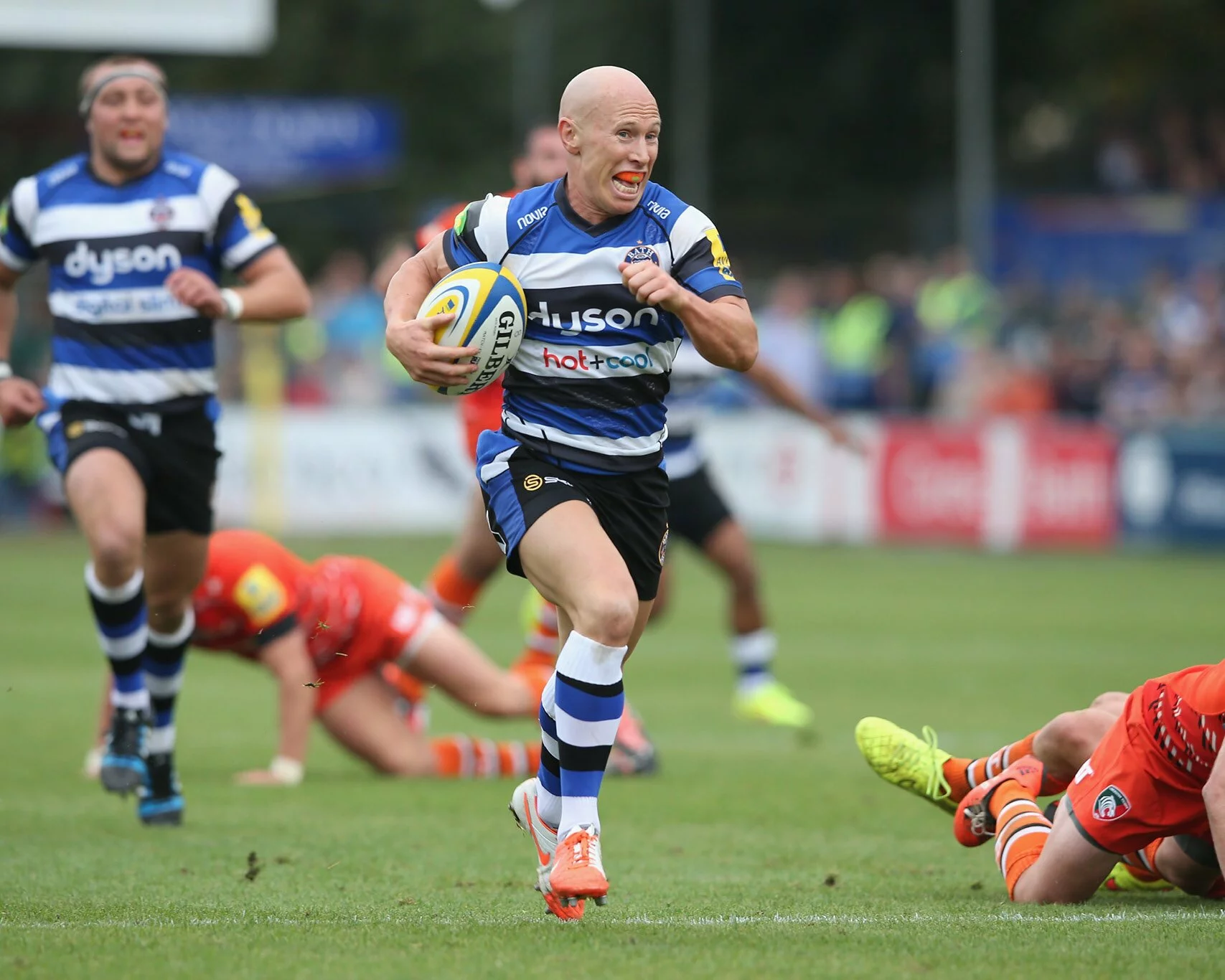 Stringer in action for Bath earlier this season.