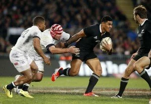 Malakai Fekitoa breaks England's line during the first test